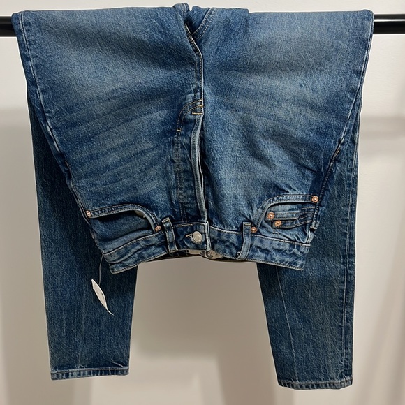 FREE PEOPLE We The Free NWT button fly high waisted jeans blue size 25 - Picture 13 of 16